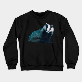 badger - Woodland Themed Kids Room, Funny Gifts For Forester, Cute Animals Crewneck Sweatshirt